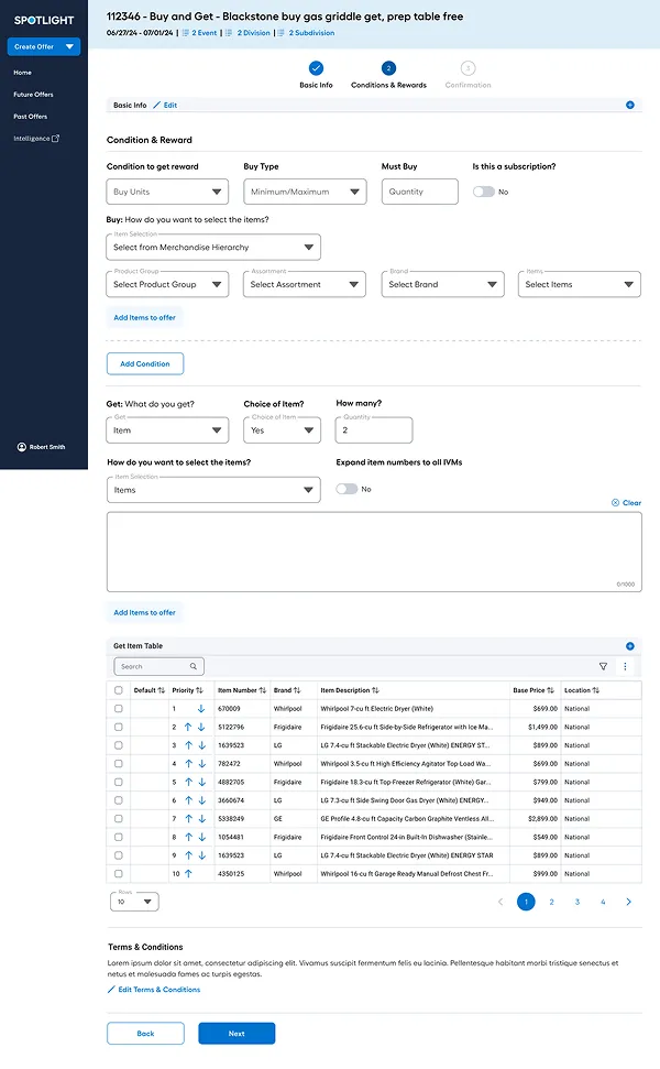 Spotlight platform step overview