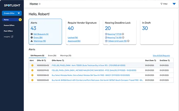 Spotlight Platform Screenshot - Main dashboard interface